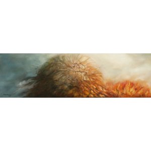 Feuer, Erde, Wasser, Luft, 30 x 100 cm